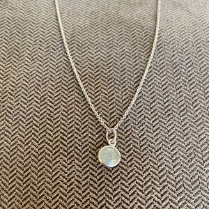 Stella & Dot sterling silver crystal necklace